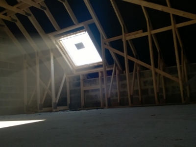 construction grand velux charpente industrielle