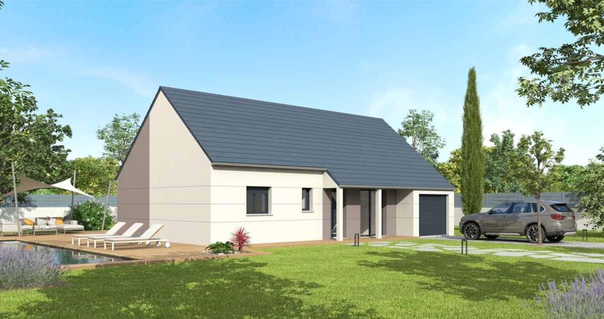 Maison plain pied 3 chambres 100 m² à construire dans le calvados