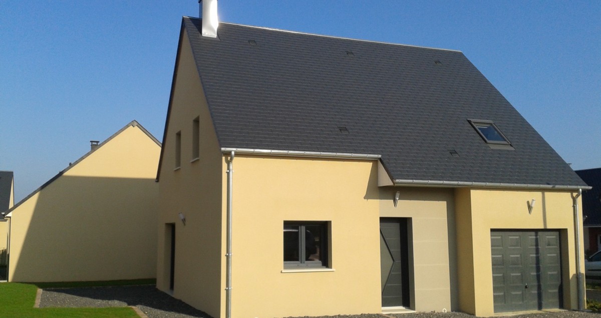 sur terrain de 1189 m² maison 3 ch secteur cerisy la salle